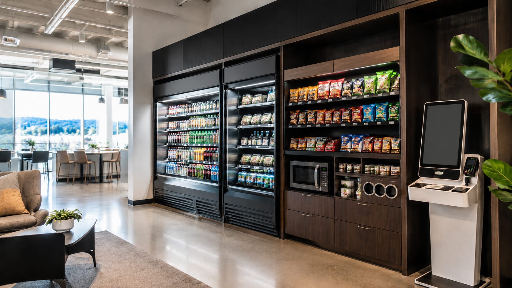Northern Califronia micro market installation in an office