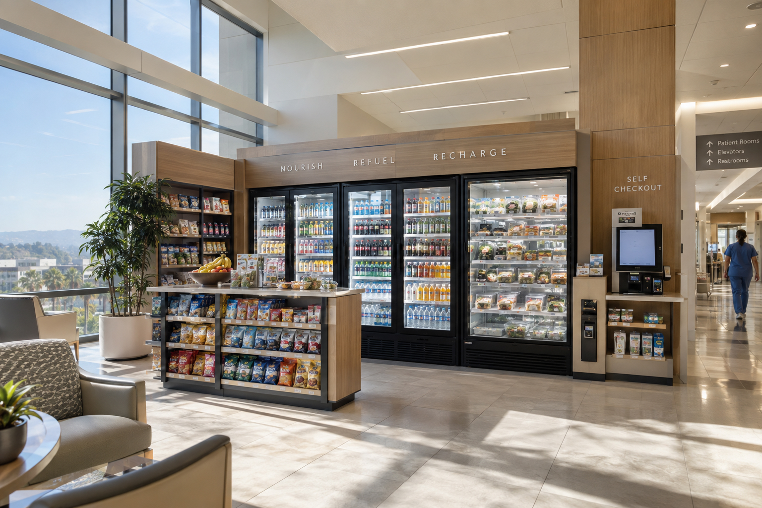 micro market inside california hospital